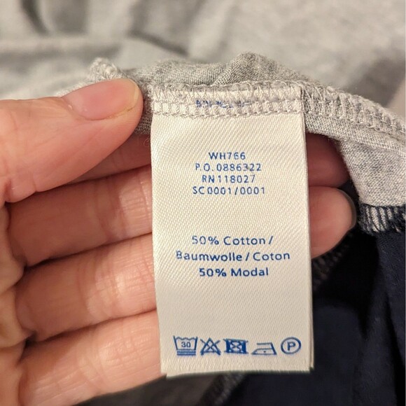 Boden US 2 Solid Grey Short Sleeve Dress Navy Casual - Picture 5 of 12